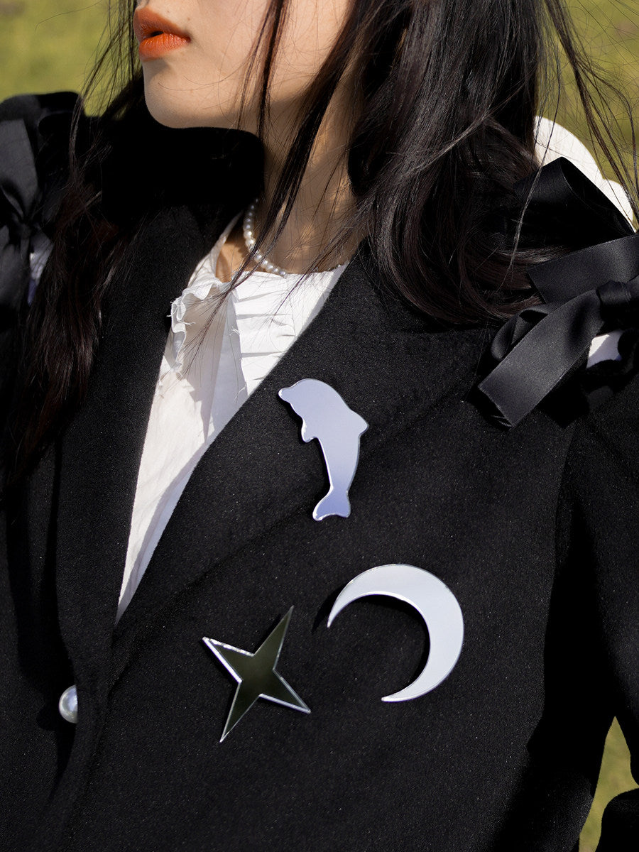 Mirror Design Brooch NA8273