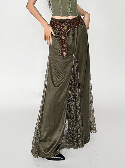 Antique Design Lace Long Skirt NA4609