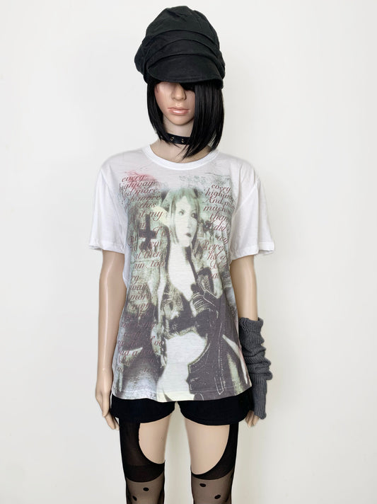 Gothic Oversize Lightweight Cotton Short Sleeve T-Shirt NA7635