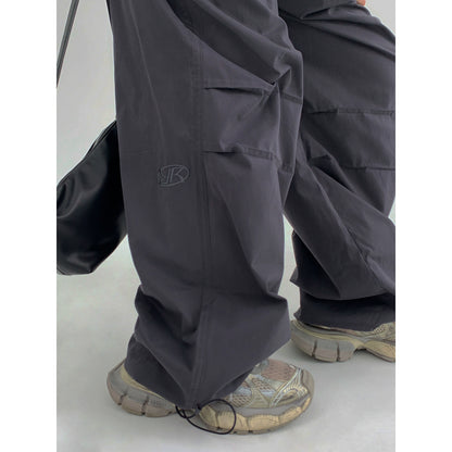 Drawstring Wide-Leg Workwear Pants NA2785