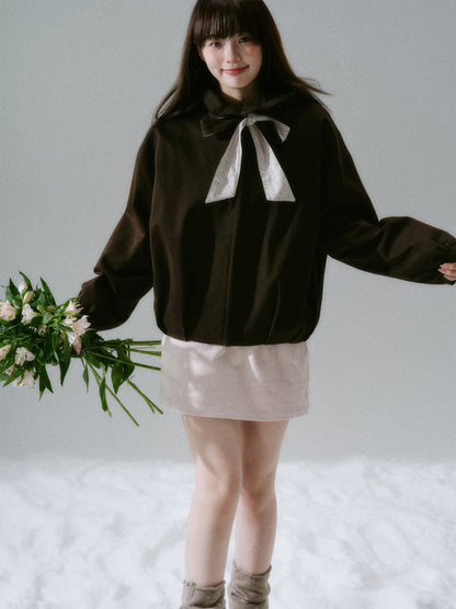 Bow Tie Collar Oversize Jacket NA8858