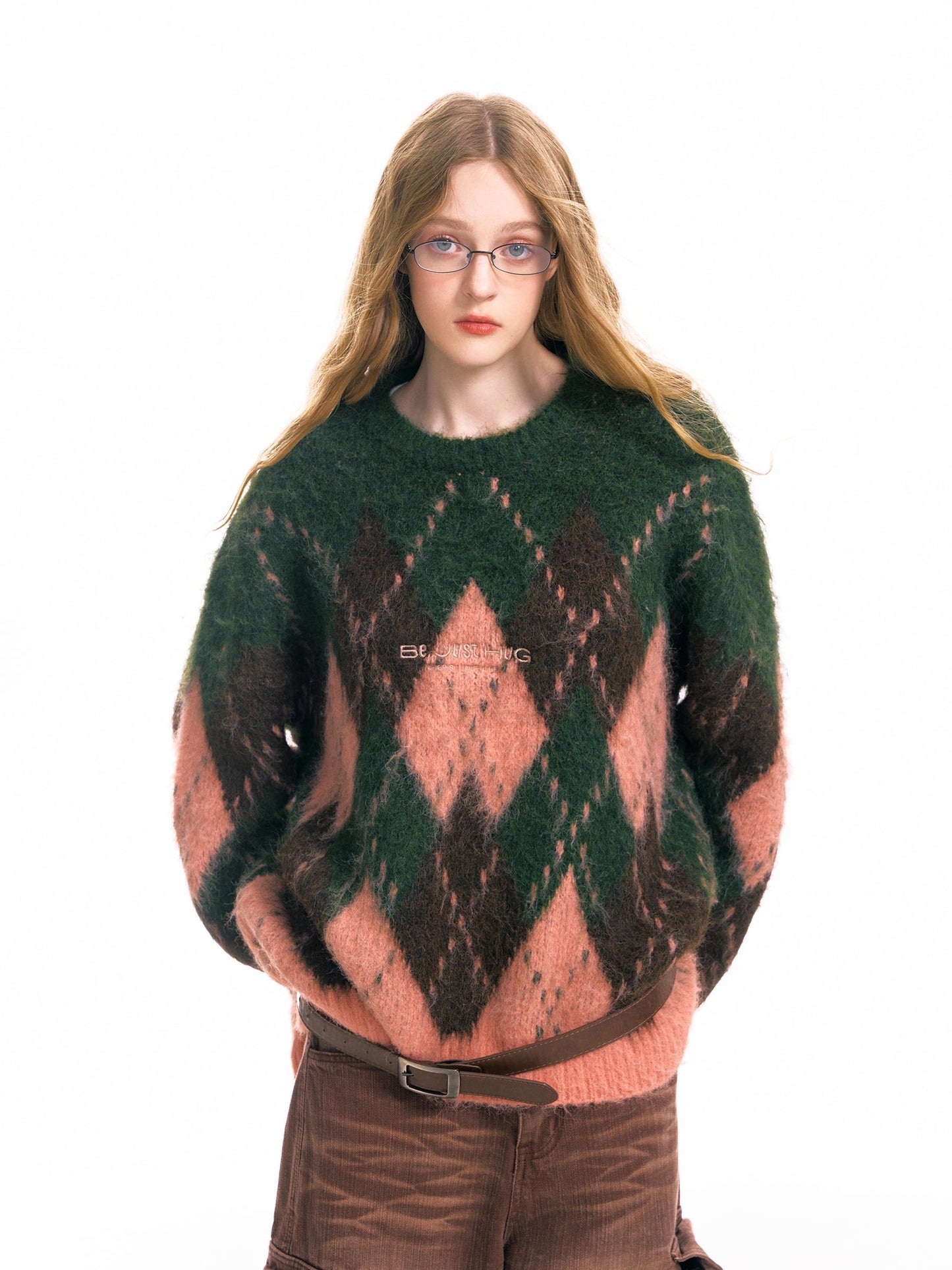 Oversize Round Neck Christmas Knit Sweater NA6100