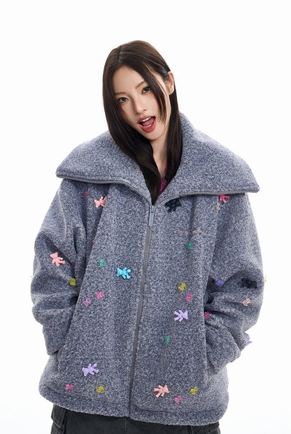 Boa Fleece Thick Big Collar Jacket NA6079