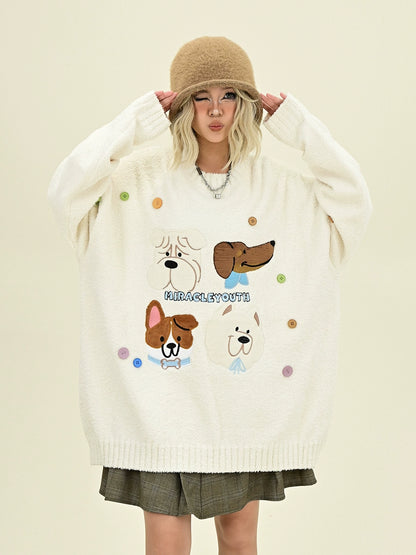 Creative Cartoon Round Neck Knit Sweater NA6415