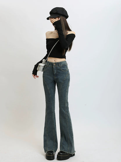 High Waist Flare Denim Jeans NA3401