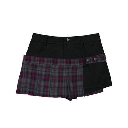 Checkered Short A-Line Skirt NA2561