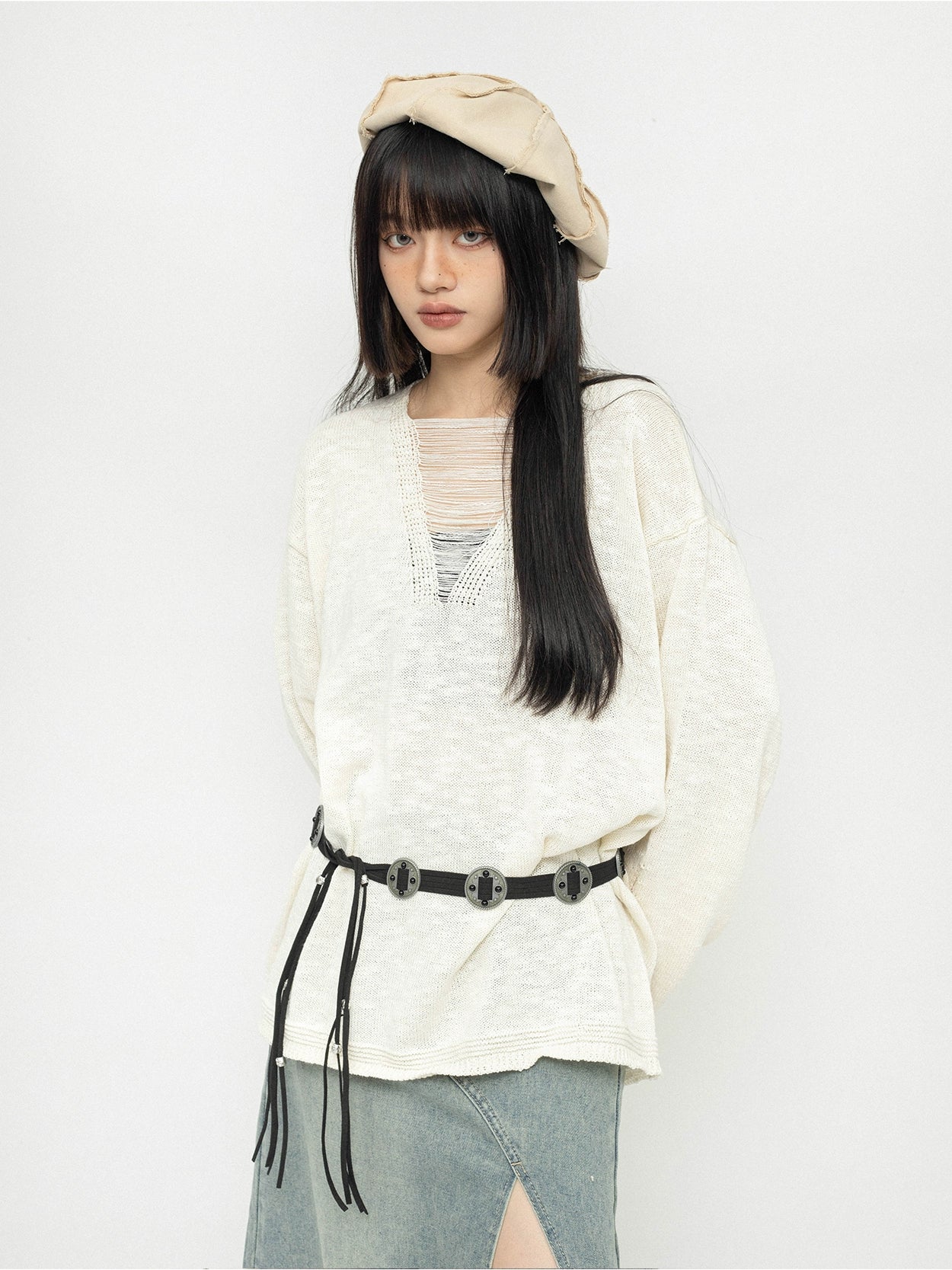 Oversize Casual Knit Sweater NA2456