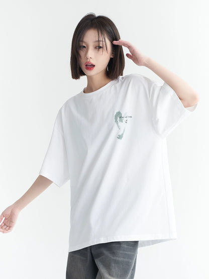 Back Print Oversize Short Sleeve T-Shirt NA2740