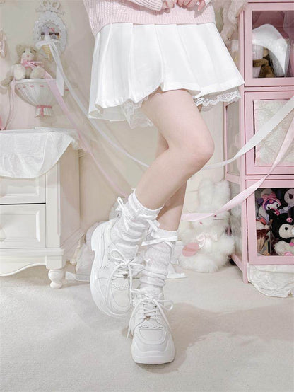 Leilei Lace Bow Platform Shoes NA8505