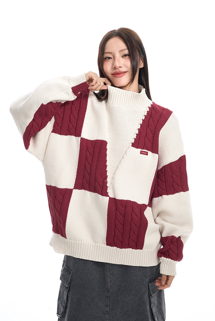 Color-Block Oversize Knit Sweater NA6080