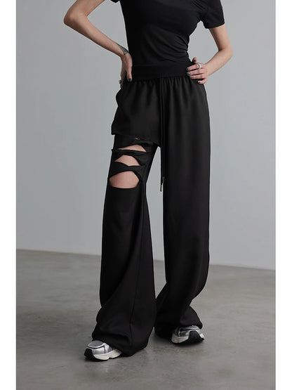 Hole Design Long Pants NA4287