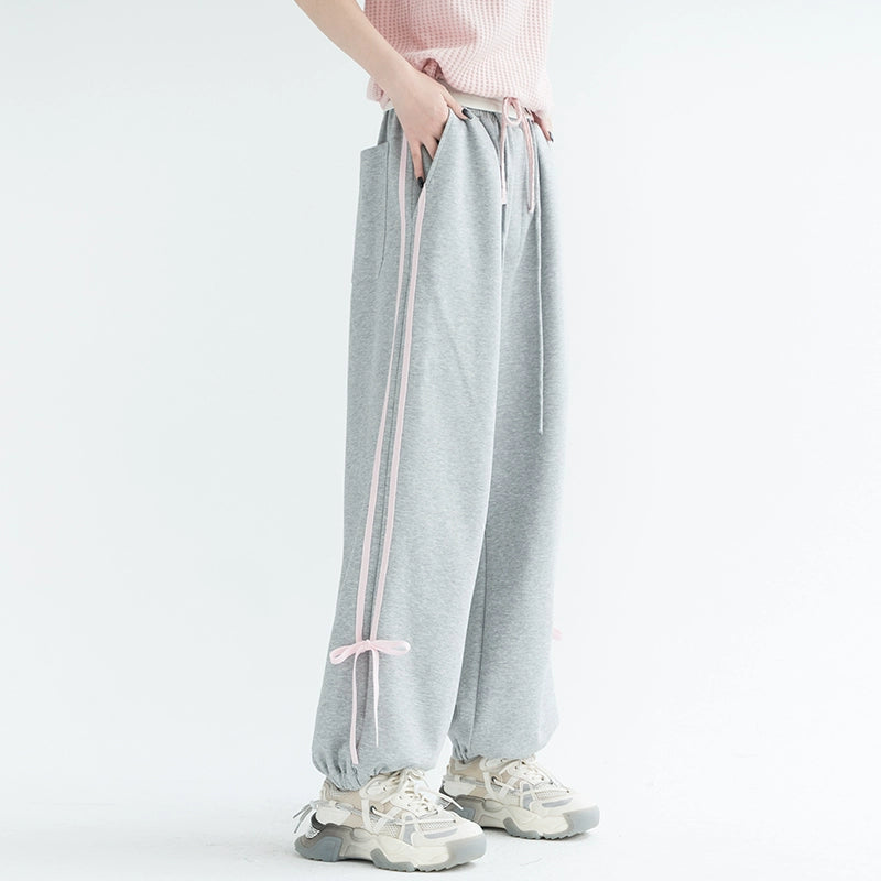 Wide-leg Ribbon Sweatpants NA2752