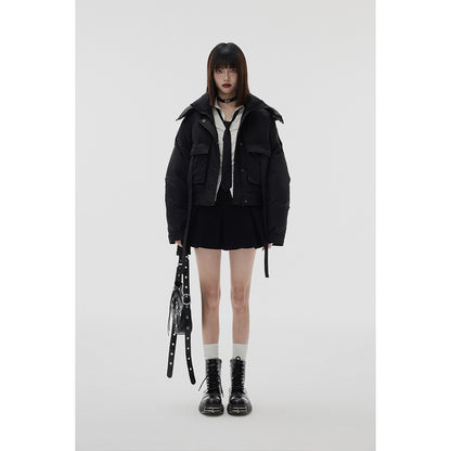 Short Standing-Collar Oversize Down Jacket NA8909