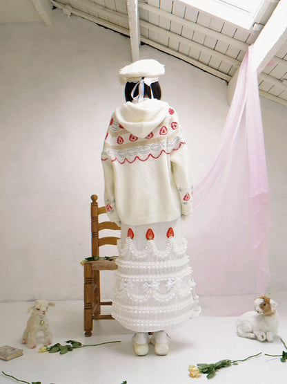 Cake Hooded Knit Cardigan NA8281