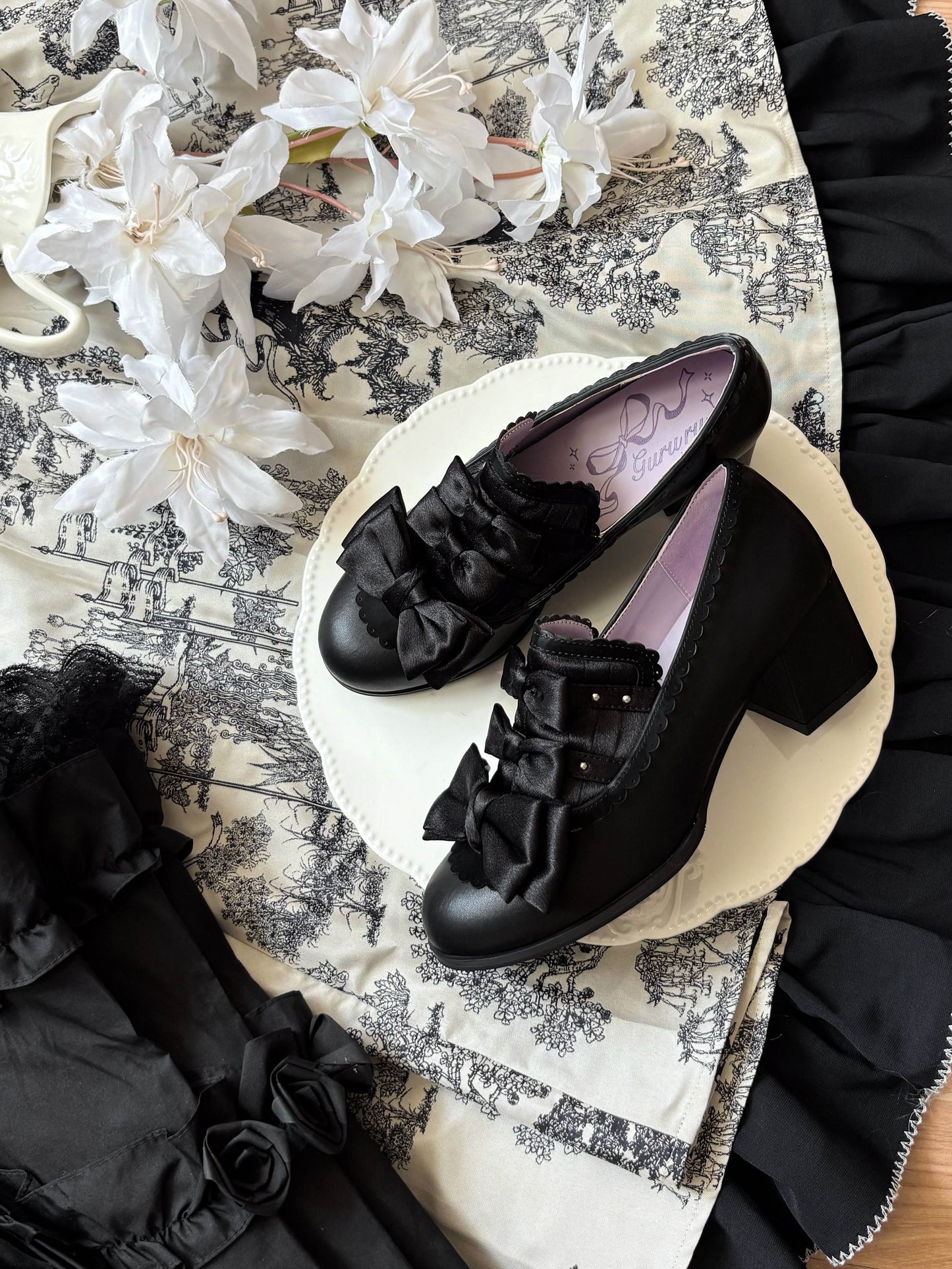 Satin Bow Heeled Shoes NA8488