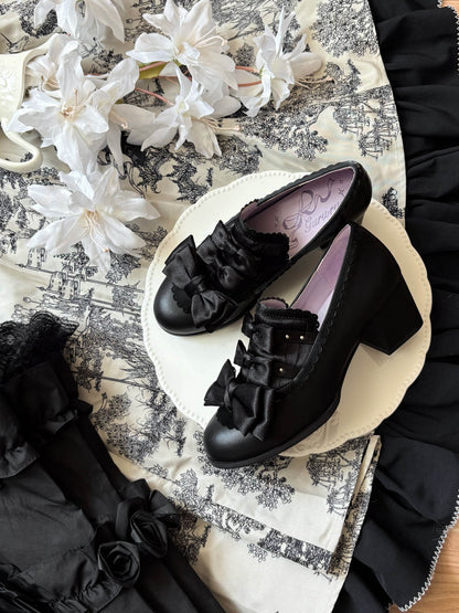Satin Bow Heeled Shoes NA8488