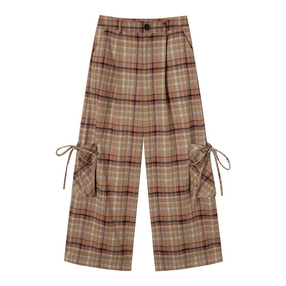 Plaid Wide-Leg Pants NA6921