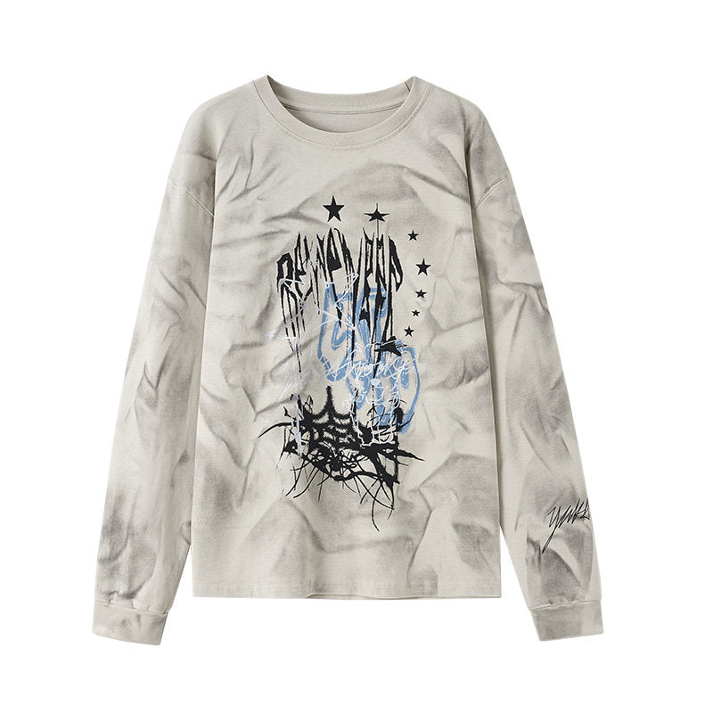 Vintage Dirty Wash Graphic Sweatshirt NA8906