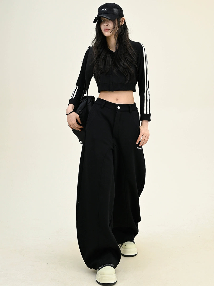 Wide-leg Curved Sweatpants NA6293