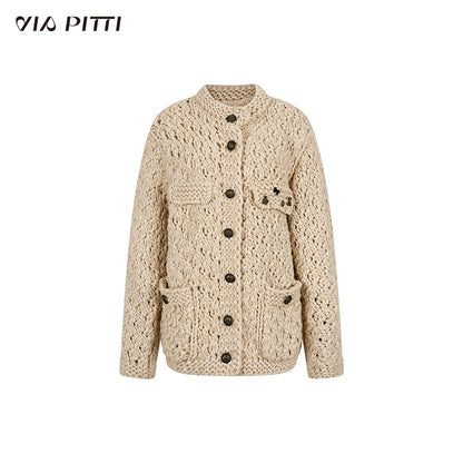 Oversize Knit Long Cardigan Jacket NA4890