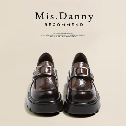 5.5cm Platform PU Leather Loafers NA8693