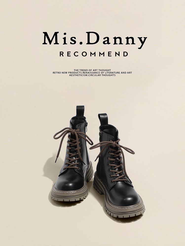 Fake Fur-Lined Lace-Up Boots NA8665