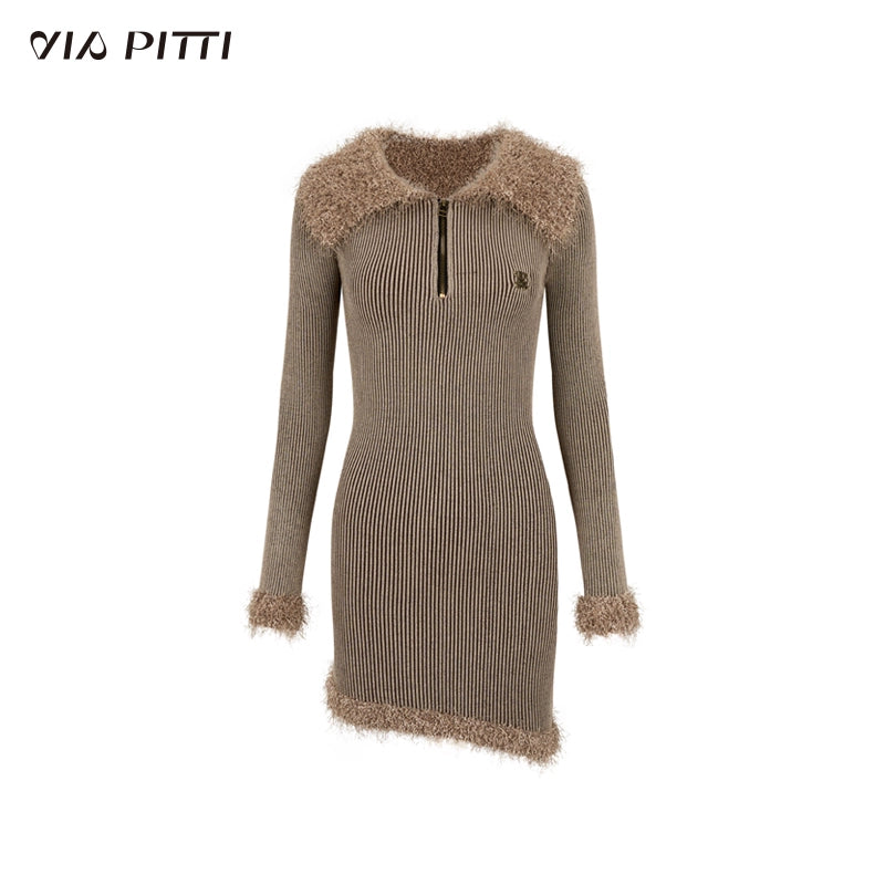 Polo Collar Knit Dress NA5115