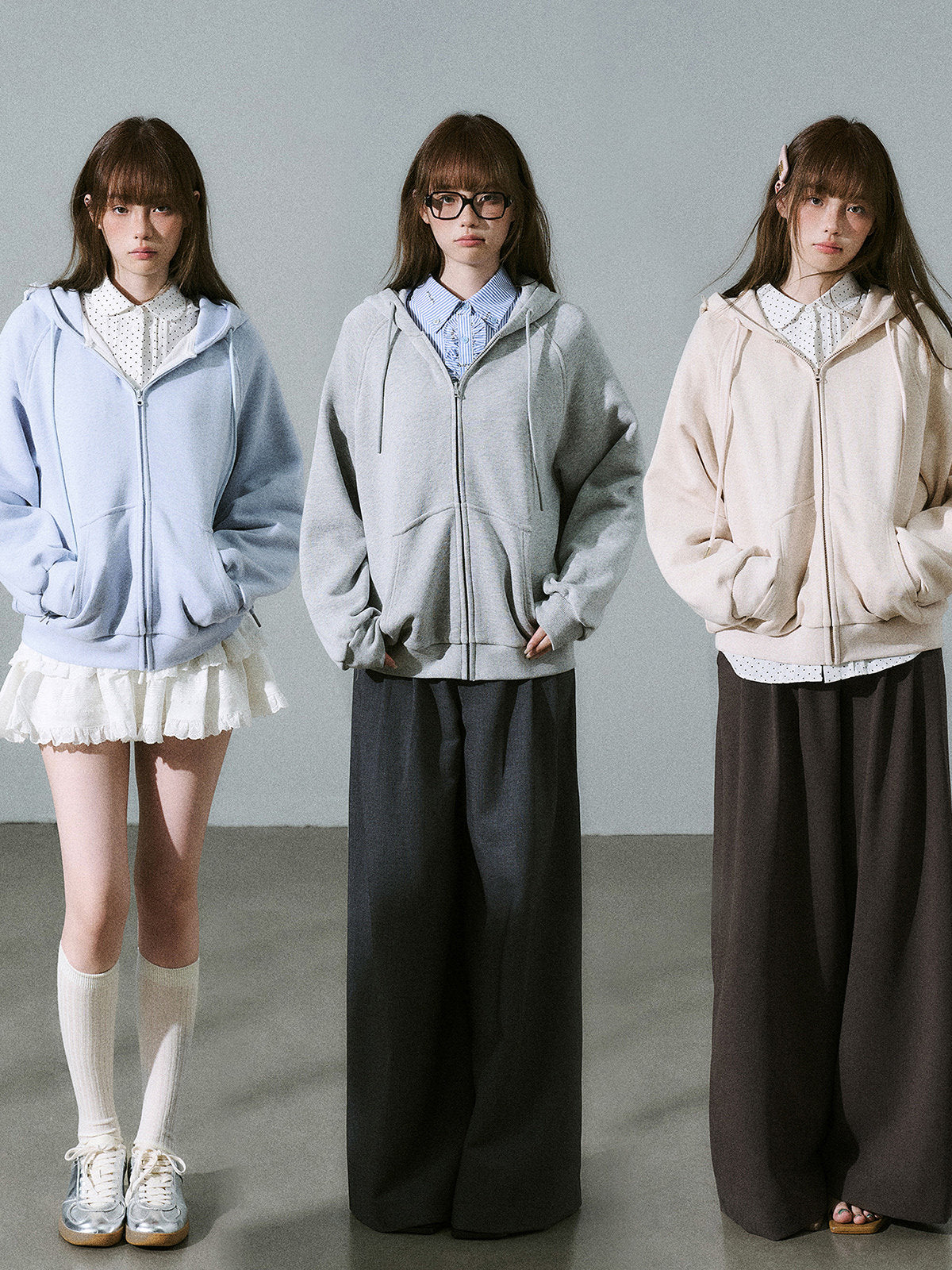 Bow Design Zipper Hoodie NA8837