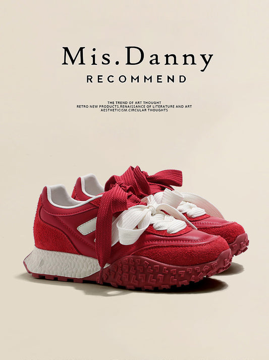 Double Color Lace-Up Platform Sneakers NA8662