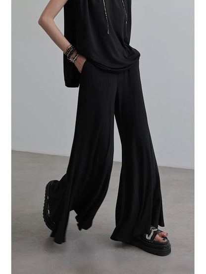 Knitted Drape Flare Pants NA4203