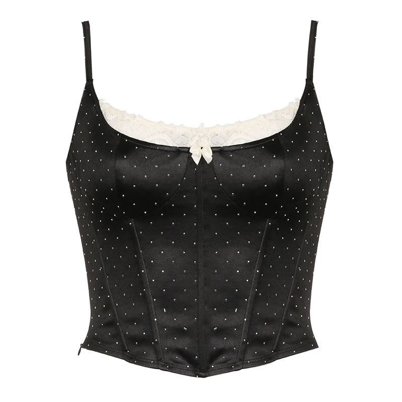 Polka Dots Lace Strap Camisole NA4586