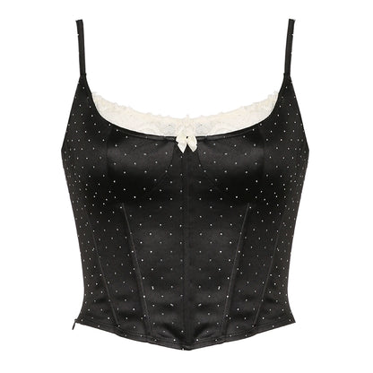 Polka Dots Lace Strap Camisole NA4586