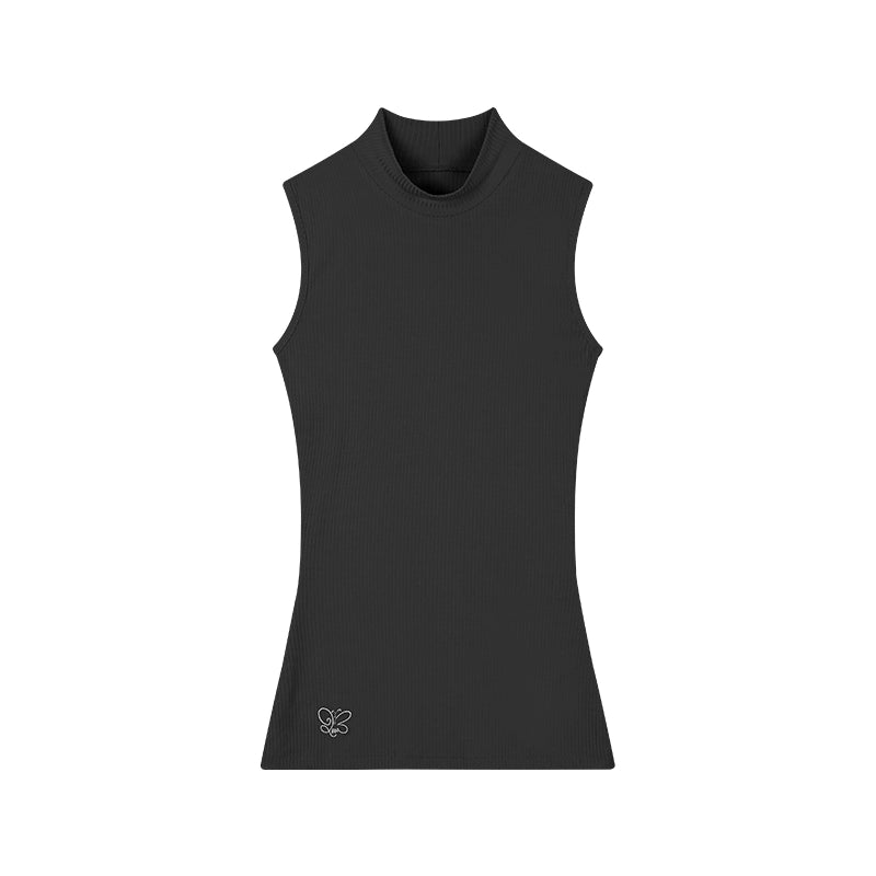 Stand Neck Sleeveless T-shirt NA3583