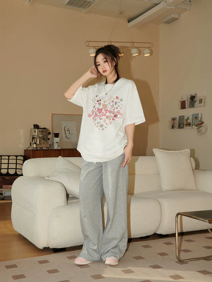 Printed Oversized Short Sleeve T-Shirt NA2681