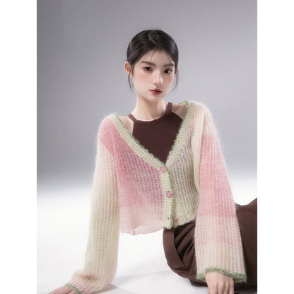 Gradient Color Knit Cardigan NA5580