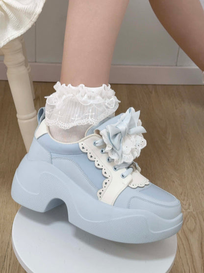 Leilei Lace Bow Platform Shoes NA8505