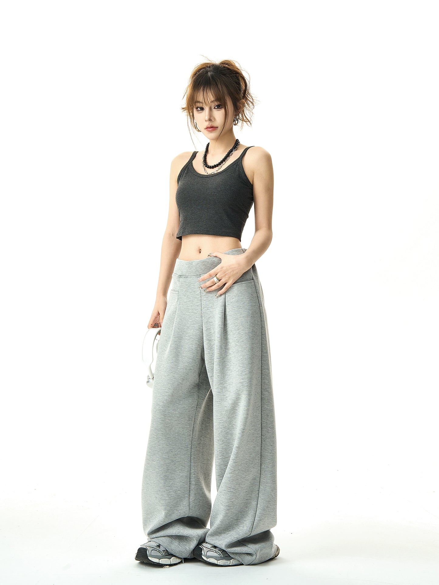 Wide Leg Sporty Sweatpants NA2973