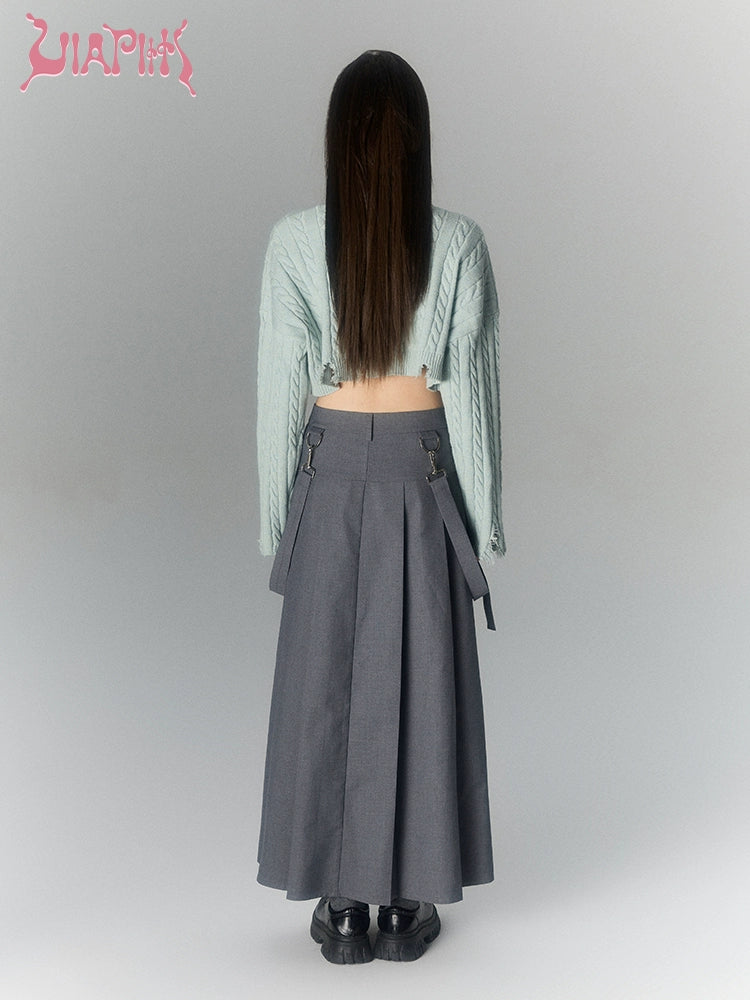 A-line Strap Long Skirt NA4742