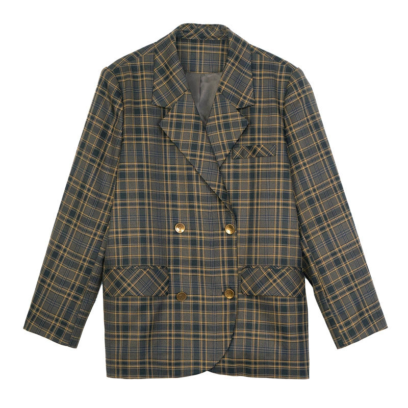 Checkered Oversize Tailored Jacket NA4381