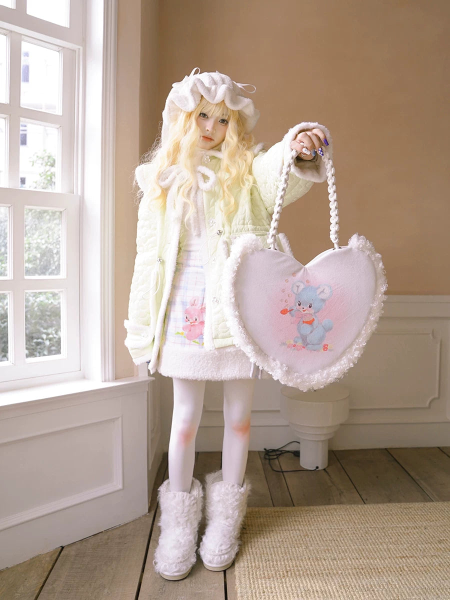 Heart-Shaped Lace Animal Shoulder Bag NA8344