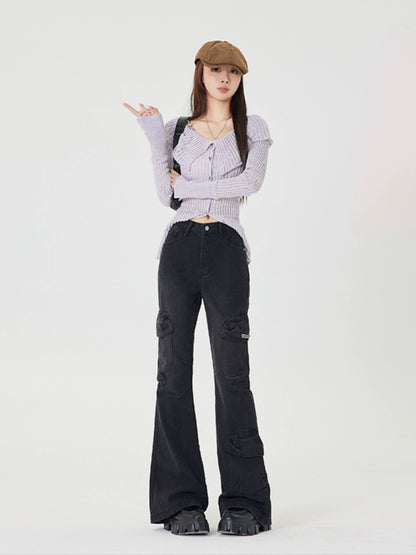 High Waist Flare Denim Jeans NA3271