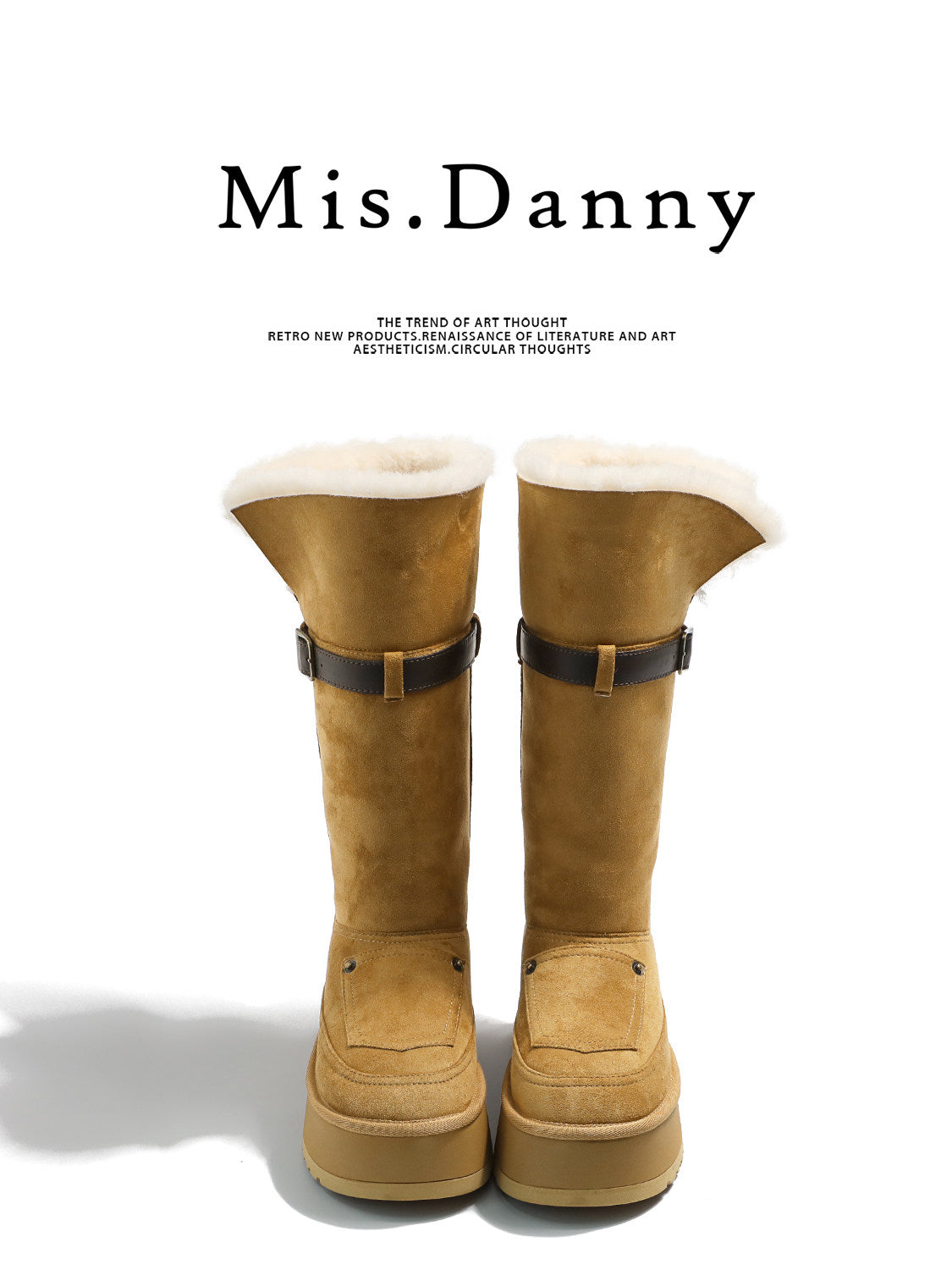 Platform Height Increase Non-Slip Thick Lining Boots NA8773