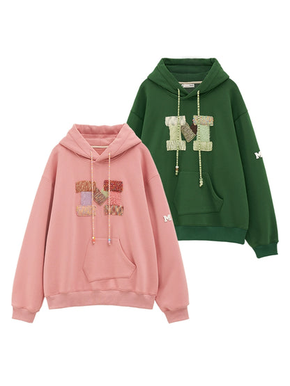 Loose Splicing Logo Hoodie NA5734