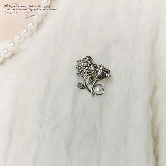 Pearl Rose Brooch NA7445