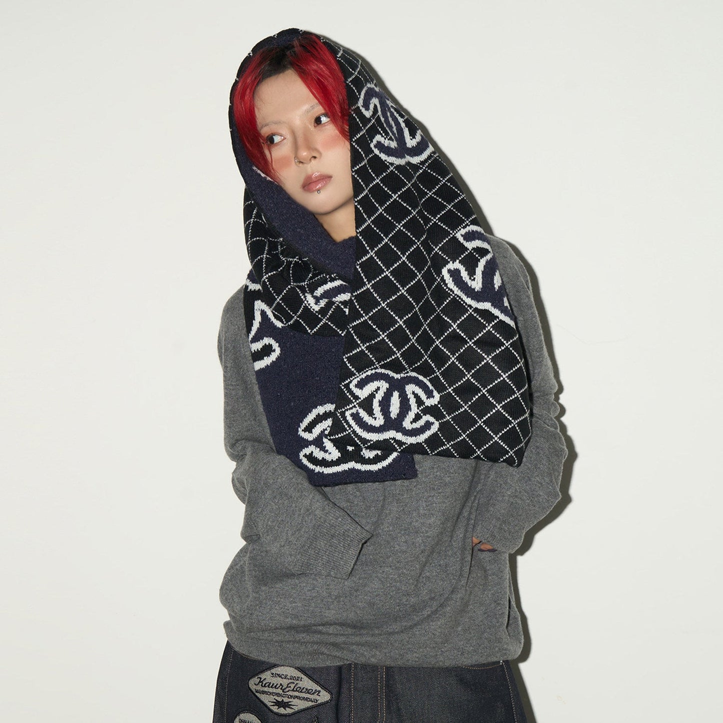 Bottle Neck Oversize Knit Sweater NA9024