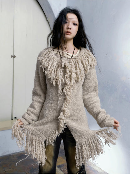 Tassel Long Knit Cardigan NA6020