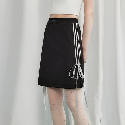 Side Stripes Short Length Skirt NA3288