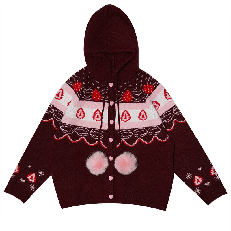 Strawberry Cake Knit Cardigan NA8326