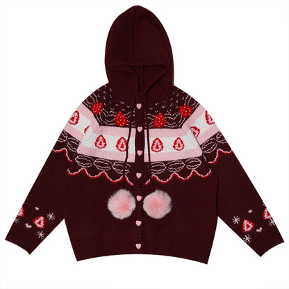 Strawberry Cake Knit Cardigan NA8326