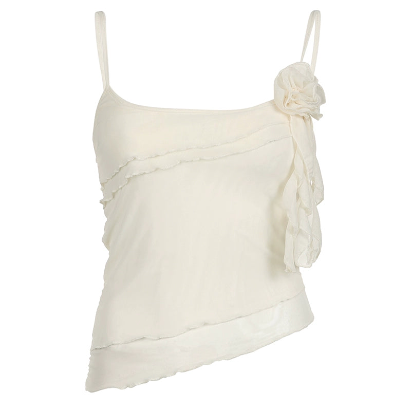 Ruffle Edge Suspended Short Camisole NA4467